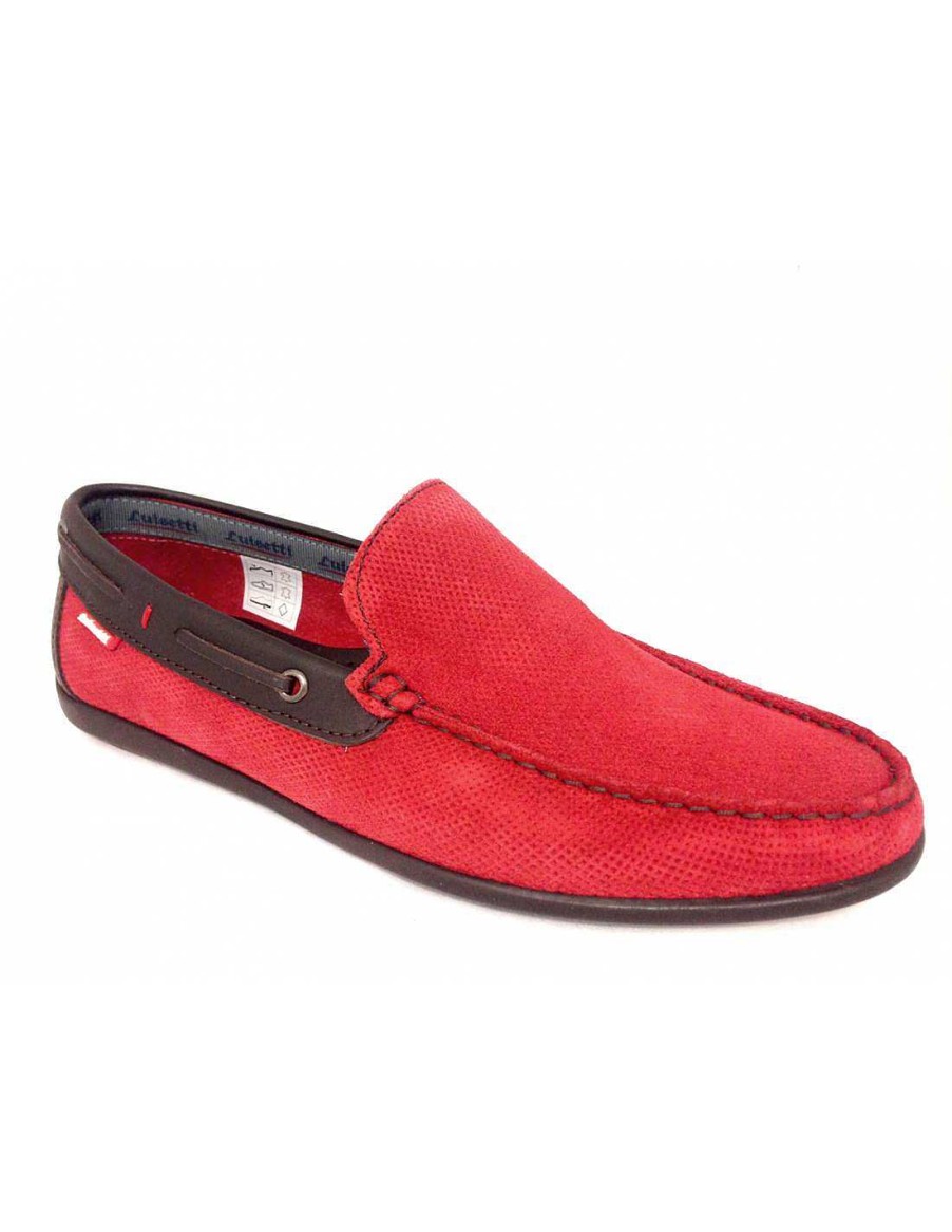 Man Sabateca Men'S Loafers | Luisetti Moccasins 4115 23107 Red