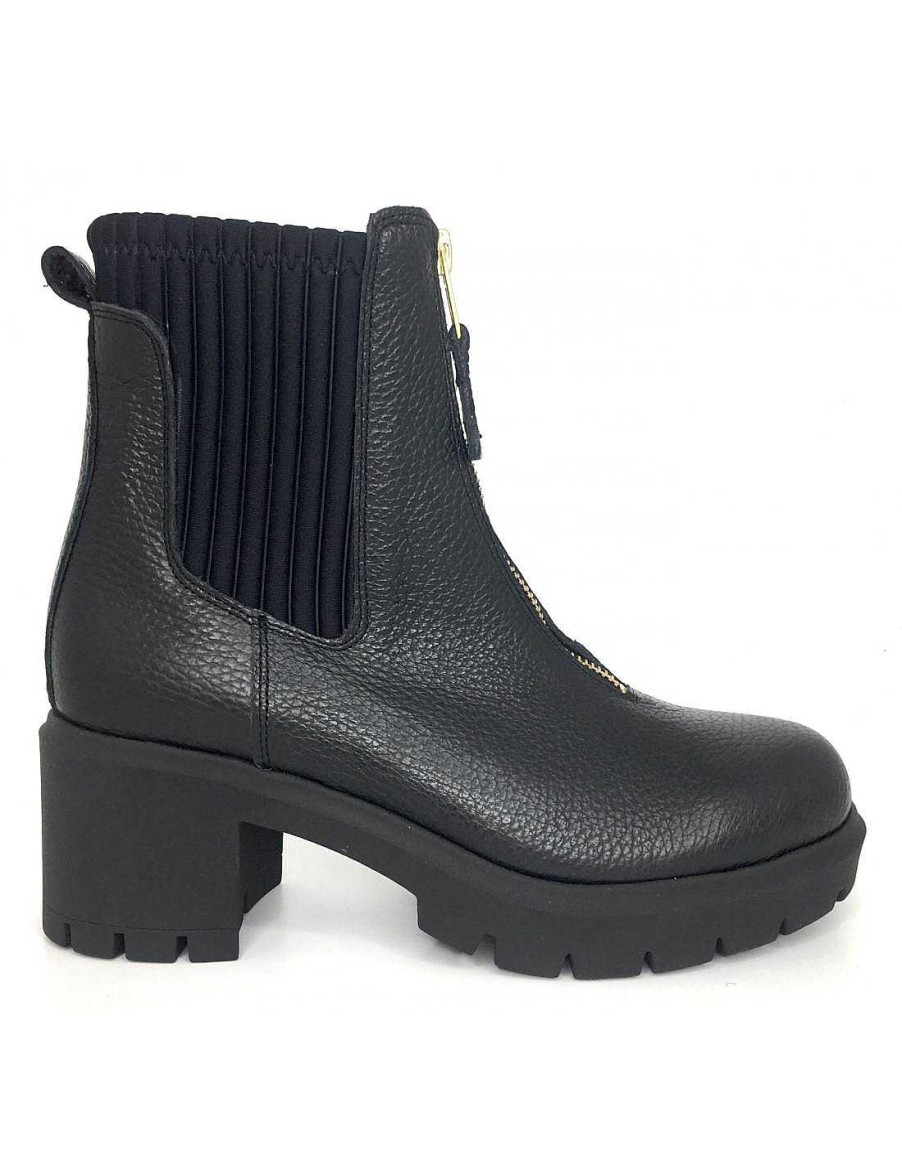 Women Sabateca Women'S Ankle Boots | Vendetta 7016 9-Ebony Black Ankle Boots