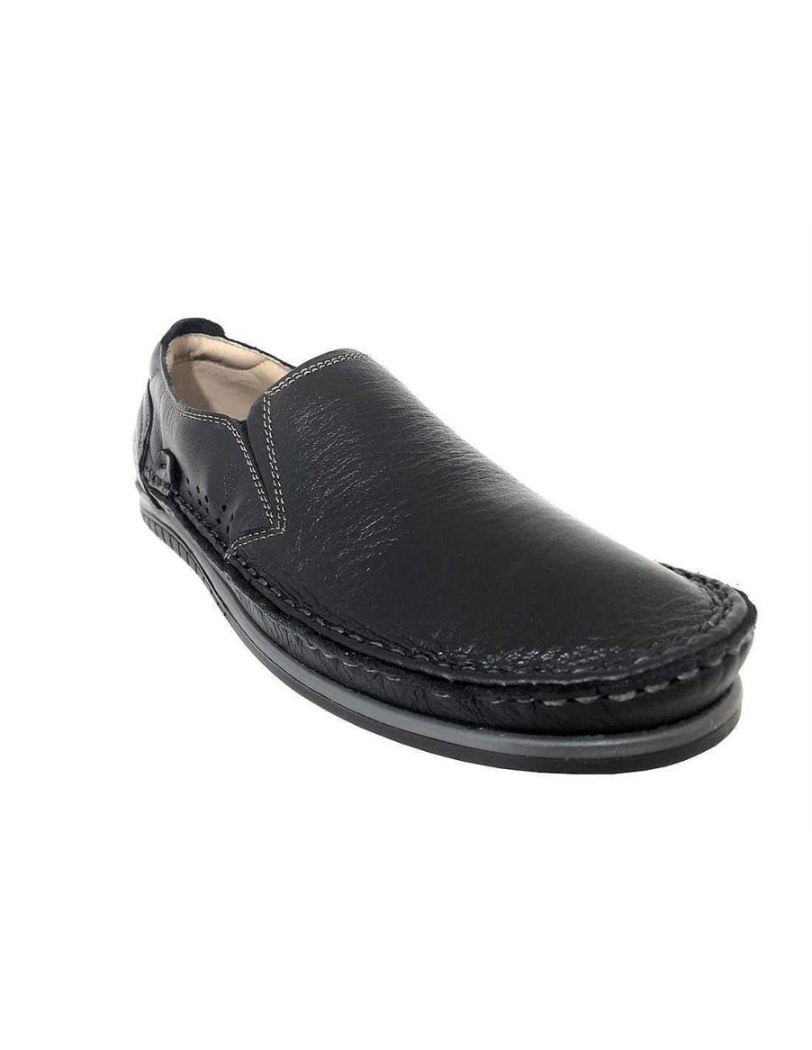 Man Sabateca Men'S Loafers | Luisetti Moccasins 587 21900 Black