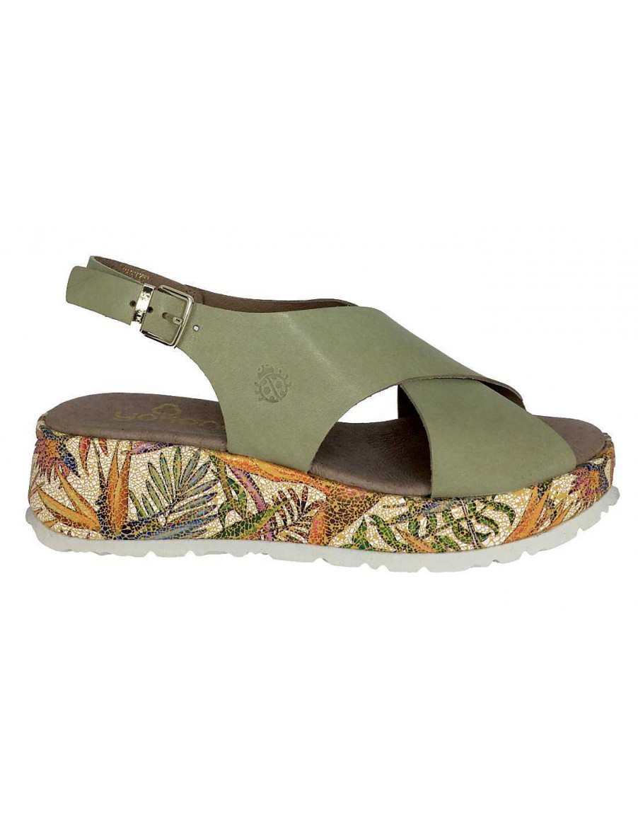 Women Sabateca Women'S Cradle Sandals | Crib Sandals Yokono 7598 Zadar 002 Green