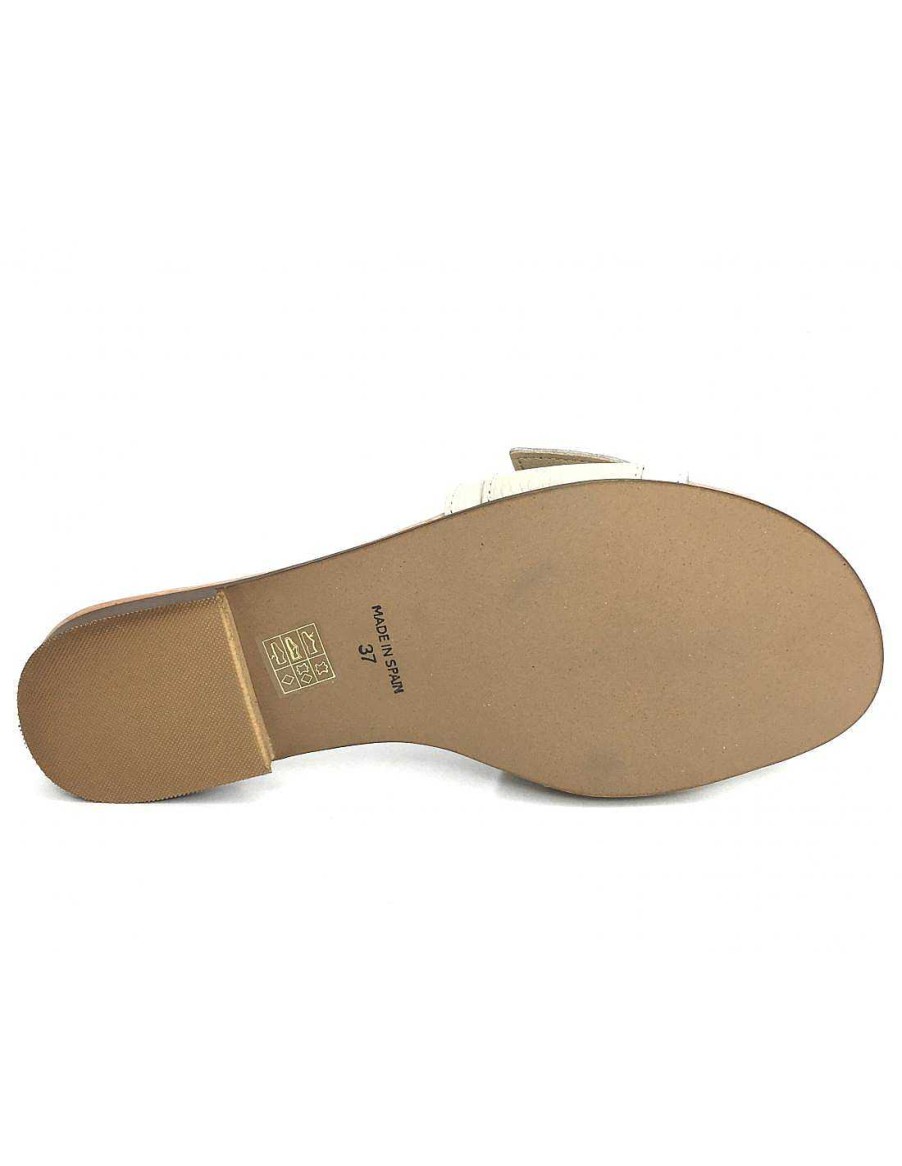 Women Sabateca Women'S Flat Sandals | Flat Sandals Vendetta 6325 Beige Wood