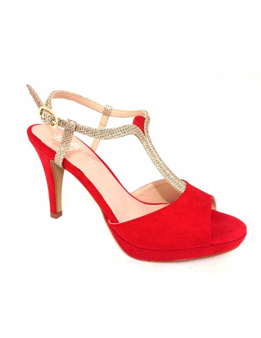 Women Sabateca Women'S Heeled Sandals | Heeled Sandals Daniela Vega 4271 941 Red