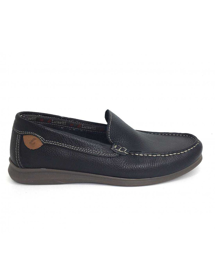 Man Sabateca Men'S Loafers | Luisetti Moccasins 6309 33900Na Black