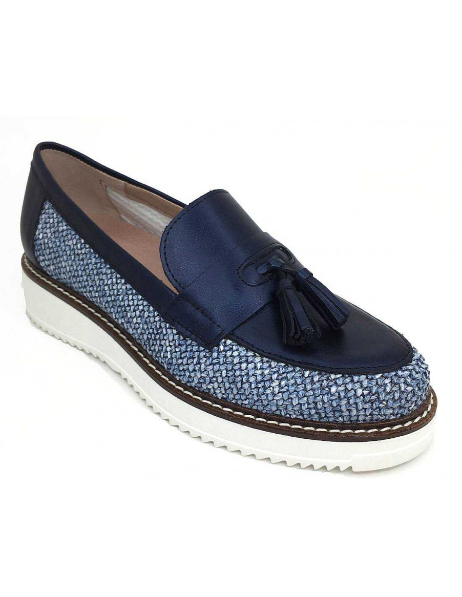 Women Sabateca Women'S Loafers | Skinny Moccasins 8387 5101 Blue