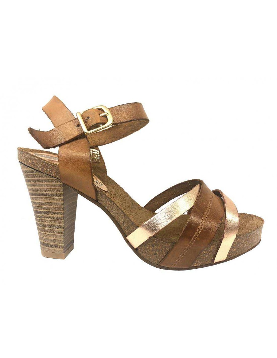 Women Sabateca Women'S Heeled Sandals | Sandals Heel Hee 3378 15041 Brown