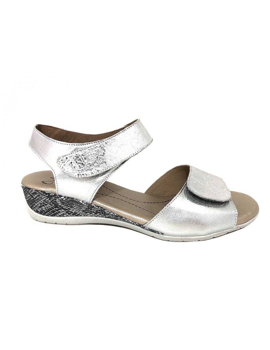 Women Sabateca Women'S Cradle Sandals | Valeria'S Crib Sandals 595 4060 Silver