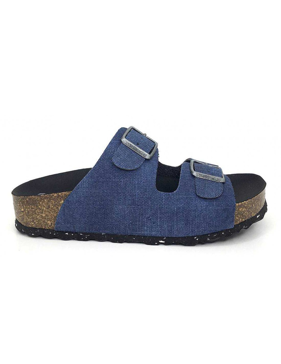 Women Sabateca Women'S Flat Sandals | Flat Sandals Okios 7755 Manila-005 Blue