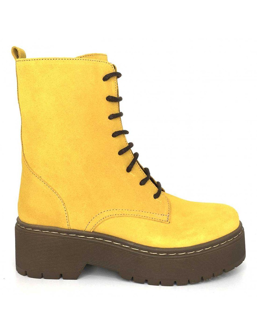 Women Sabateca Women'S Ankle Boots | Vendetta Ankle Boots 7214 976 Mustard Ocher