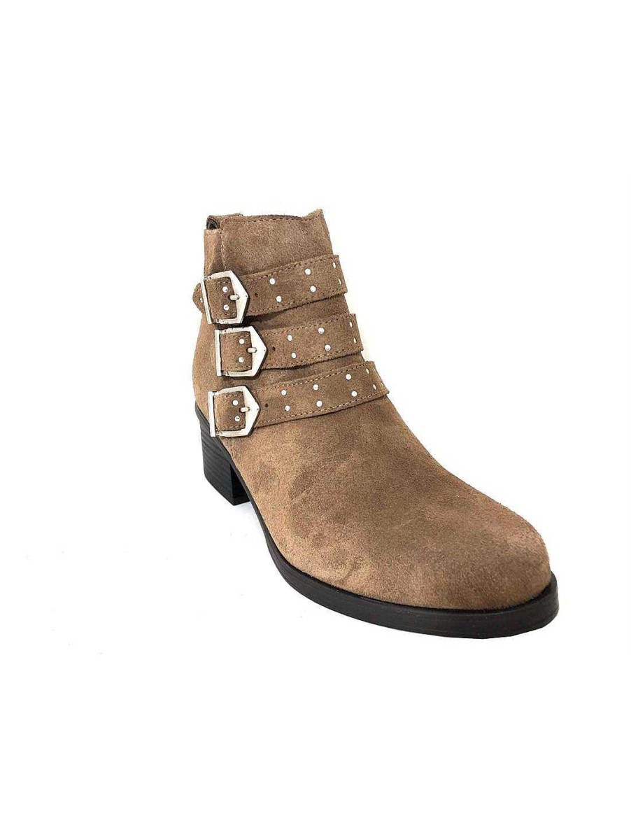 Women Sabateca Women'S Ankle Boots | Yokono 1748 Fullham-004 Taupe Ankle Boots