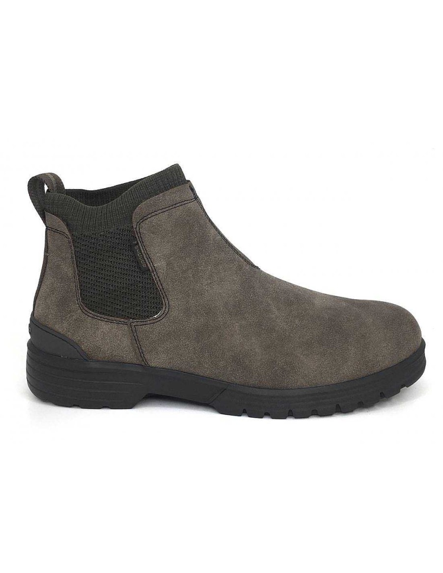 Man Sabateca Men'S Ankle Boots | Dude 7820 Scott Grip Taupe Ankle Boots