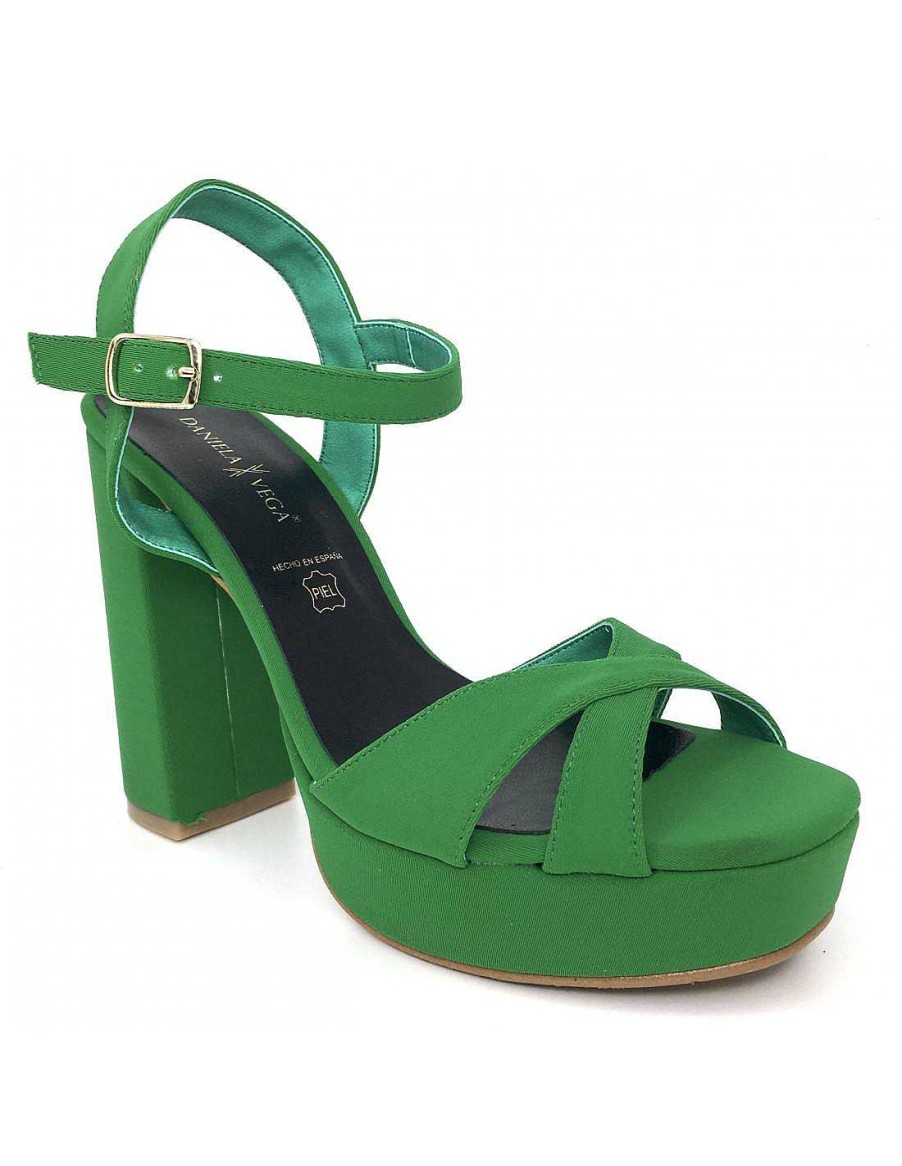 Women Sabateca Women'S Heeled Sandals | Heeled Sandals Daniela Vega 7690 1819 Green