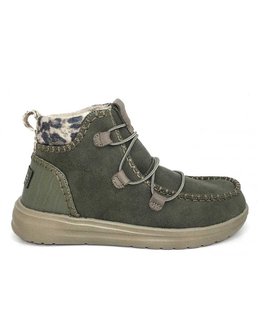 Women Sabateca Women'S Ankle Boots | Dude 7816 Eloise Green Ankle Boots