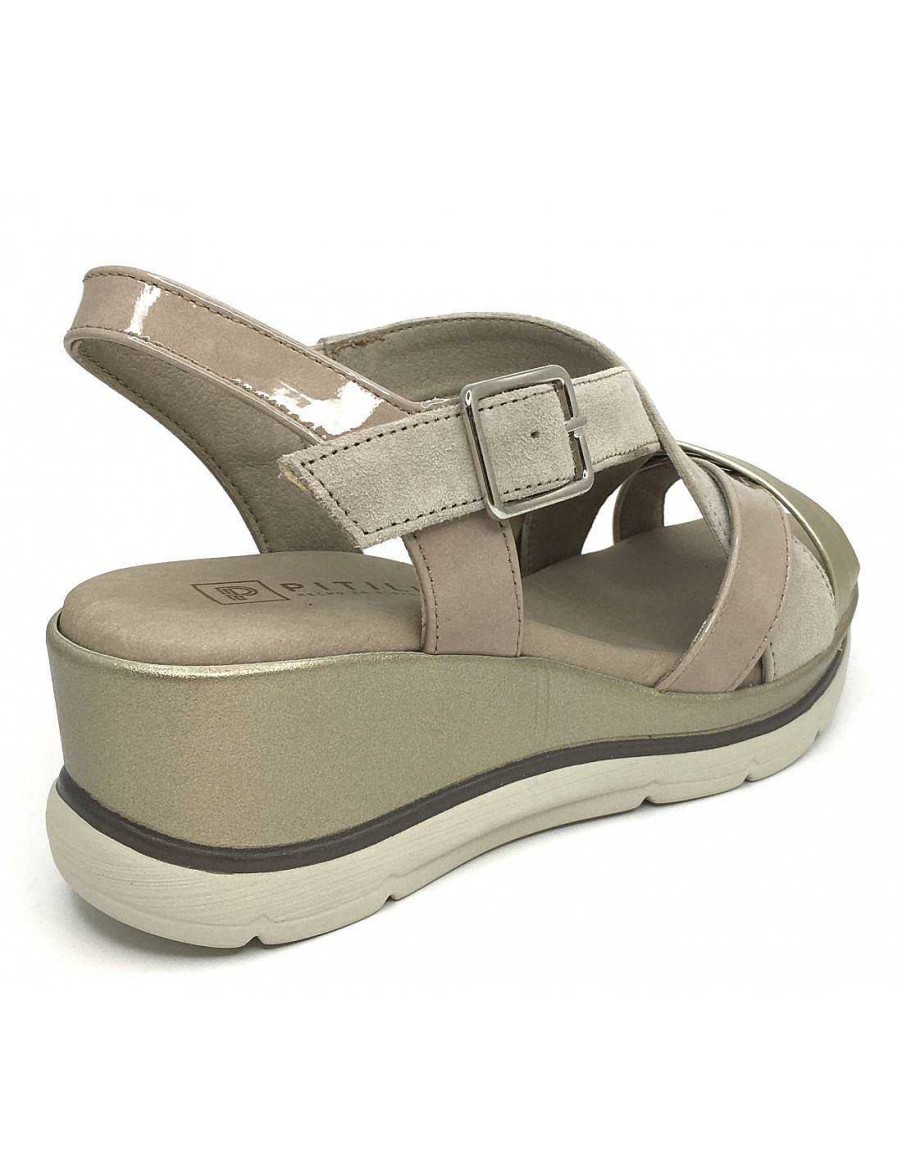 Women Sabateca Women'S Cradle Sandals | Crib Sandals Pitillos 8382 5032 Taupe