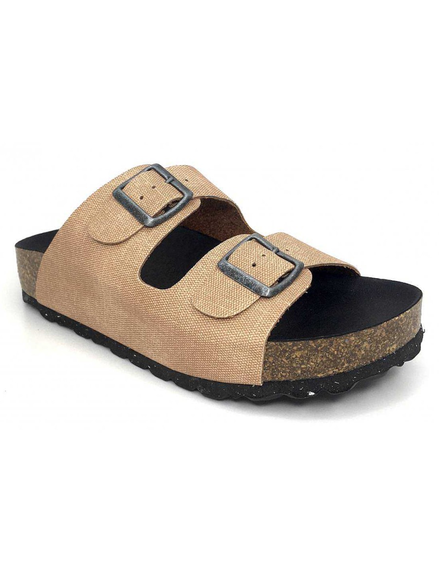 Women Sabateca Women'S Flat Sandals | Flat Sandals Okios 7754 Manila-005 Leather