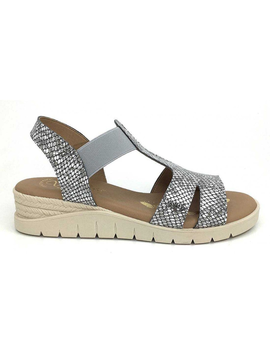 Women Sabateca Women'S Flat Sandals | Flat Sandals Valeria'S 8649 9040 Silver