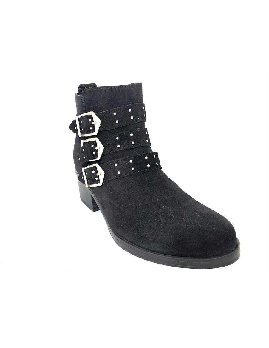 Women Sabateca Women'S Ankle Boots | Yokono 1747 Fullham-004 Black Ankle Boots