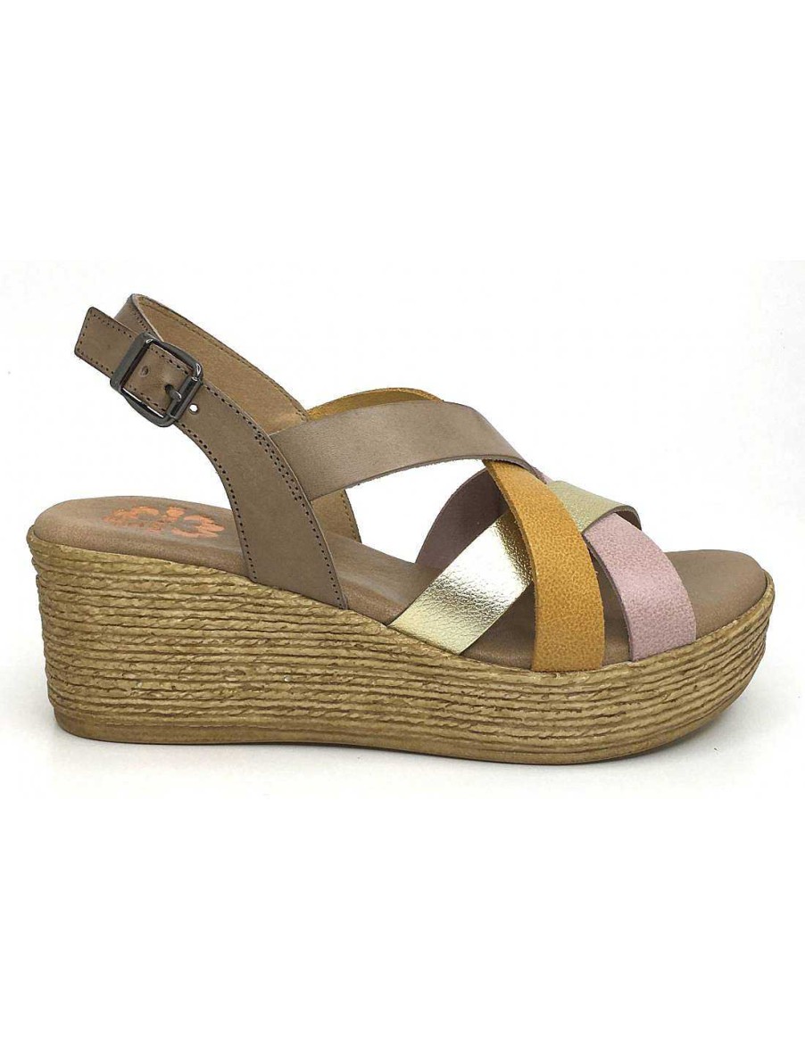 Women Sabateca Women'S Cradle Sandals | Porronet Crib Sandals 8707 2964 Taupe