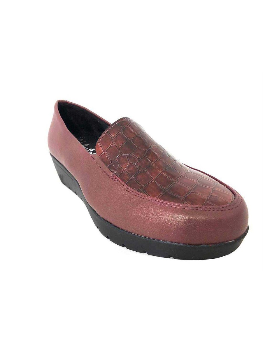 Women Sabateca Women'S Loafers | Valeria'S 1895 5581 Bordeaux Moccasins