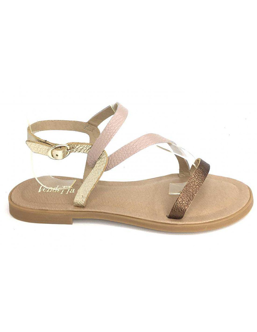 Women Sabateca Women'S Flat Sandals | Flat Sandals Vendetta 6623 Seoul Bronze