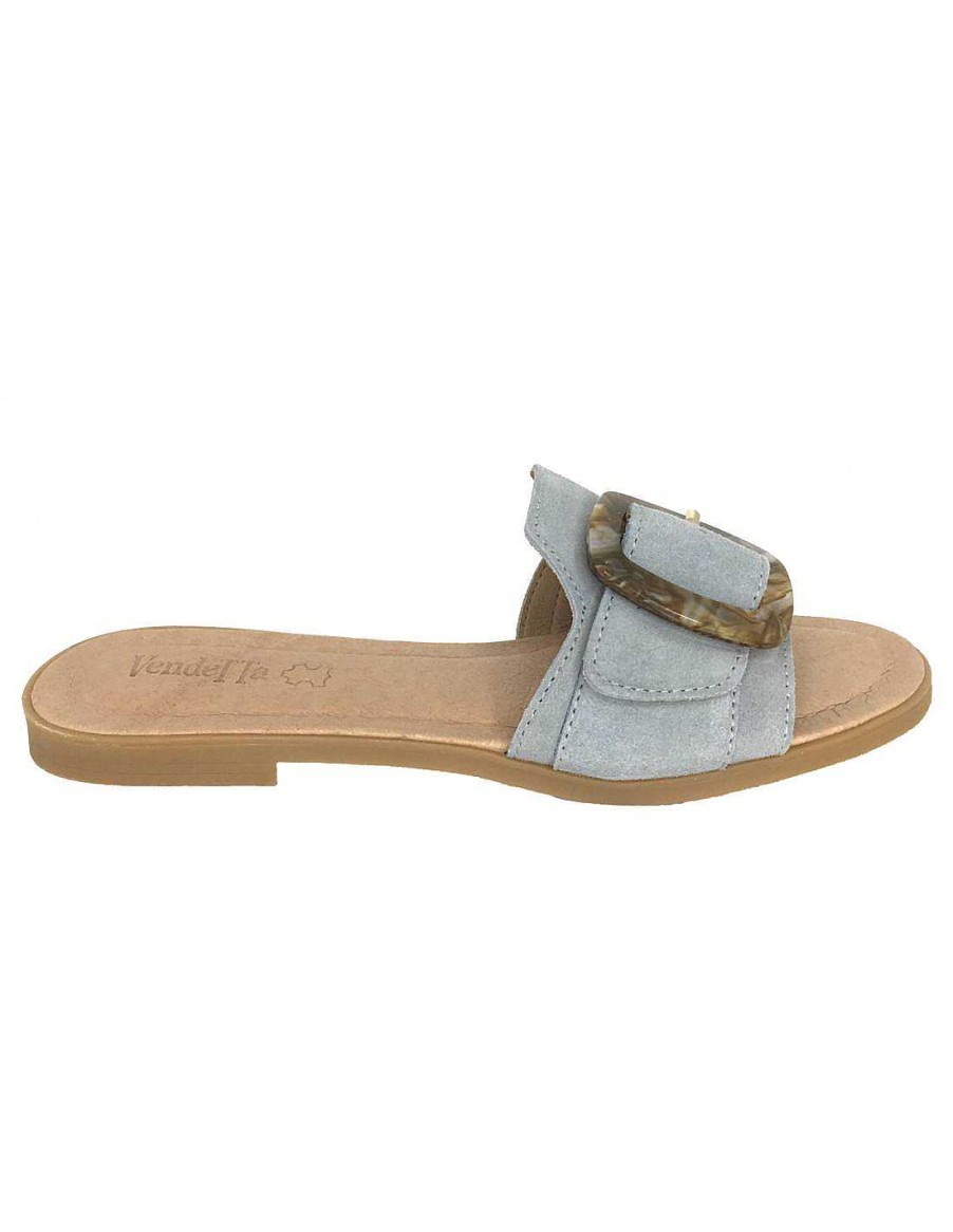 Women Sabateca Women'S Flat Sandals | Flat Sandals Vendetta 7596 Nuria Blue