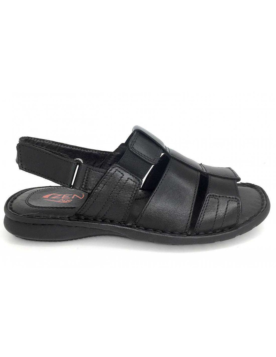 Man Sabateca Men'S Sandals | Zen Sandals 6761 6758 Black