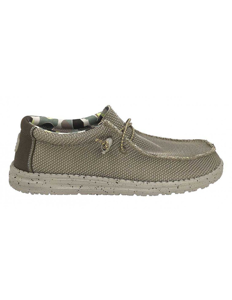 Man Sabateca Men'S Loafers | Dude 8441 Wally Sox Tripe Taupe Moccasins