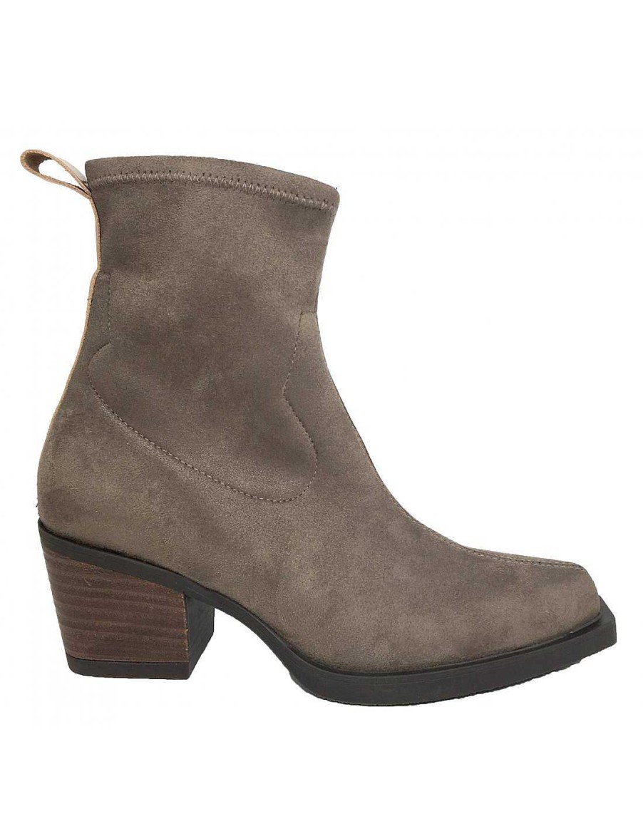 Women Sabateca Women'S Ankle Boots | Vendetta 8853 9 Lewes Taupe Ankle Boots