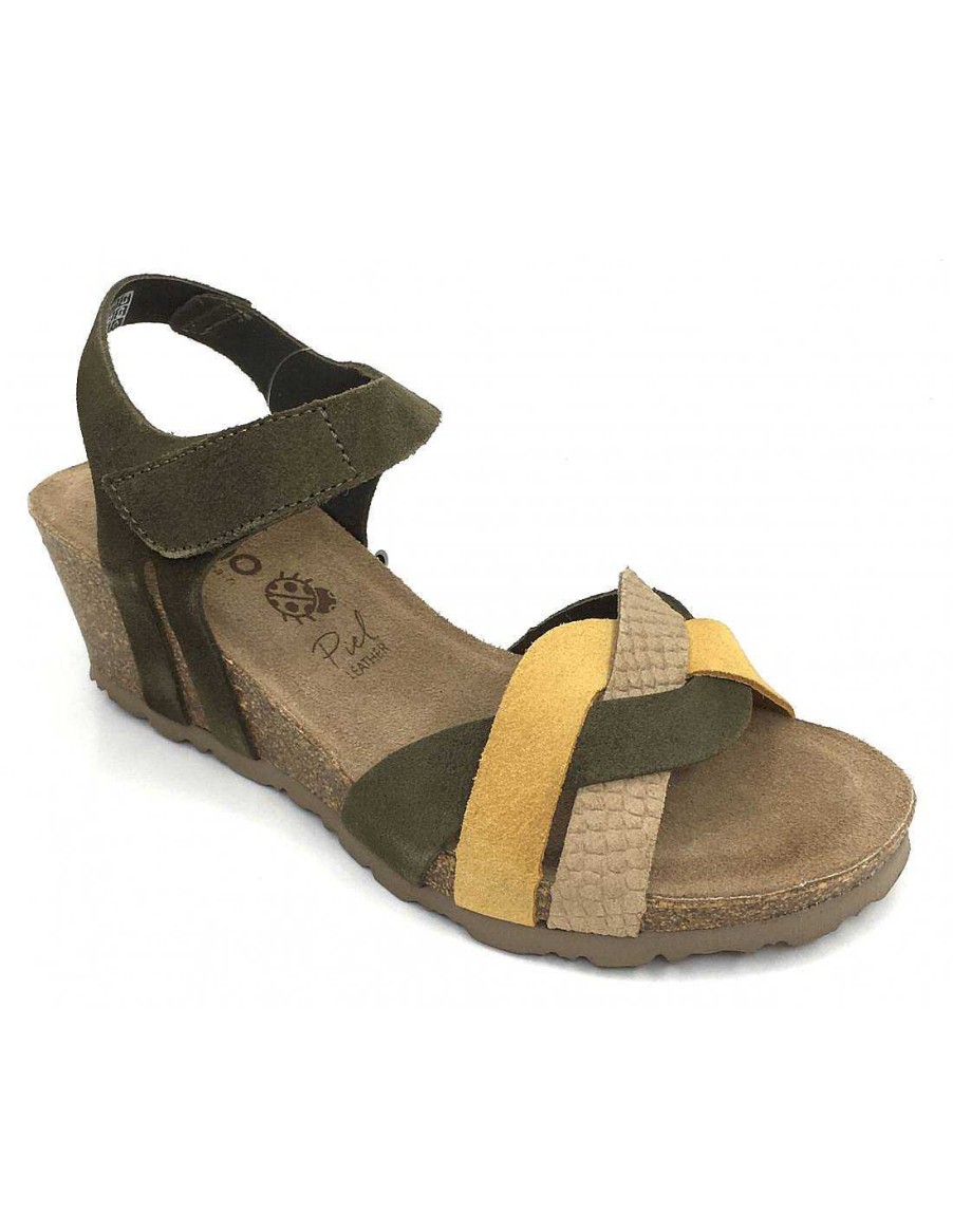 Women Sabateca Women'S Cradle Sandals | Crib Sandals Yokono 8428 Cadiz 110 Green