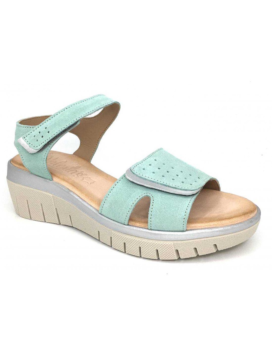 Women Sabateca Women'S Cradle Sandals | Valeria'S Crib Sandals 7680 8021 Green