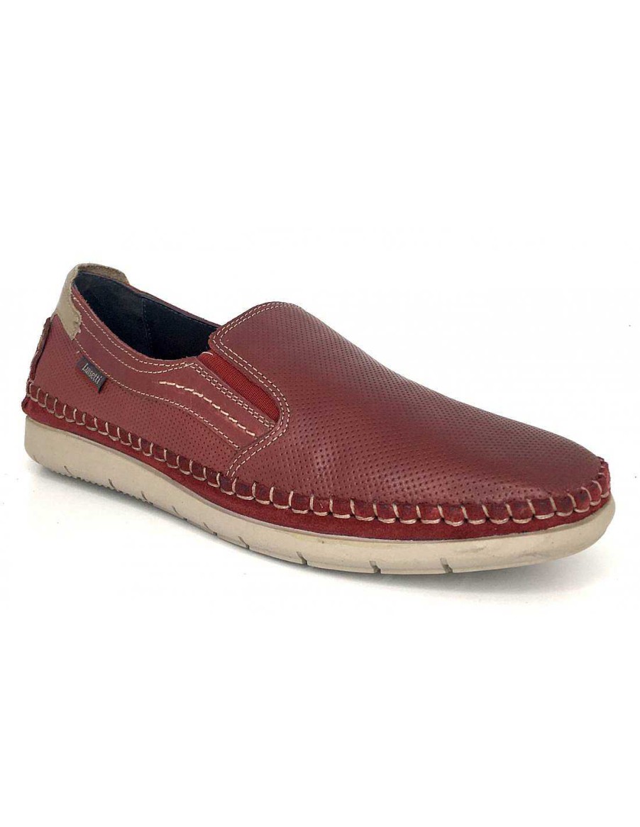 Man Sabateca Men'S Loafers | Luisetti Moccasins 7653 29505 Red