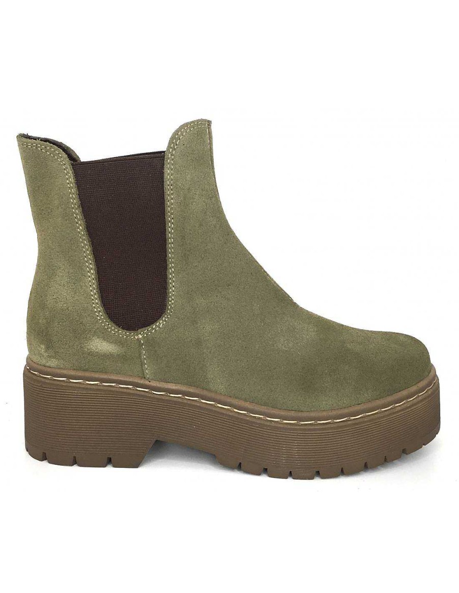 Women Sabateca Women'S Ankle Boots | Vendetta Ankle Boots 7218 977 Khaki Green